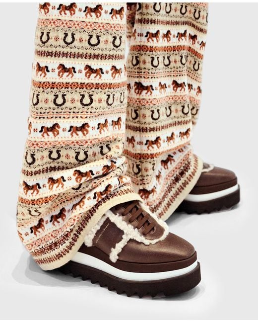 Stella McCartney Brown Vegan Plush-lined Sneak-elyse