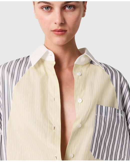 Stella McCartney White Oversized Mixed Stripe Shirt