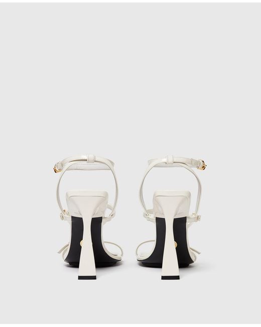 Stella McCartney White Elsa Patent Heeled Sandals