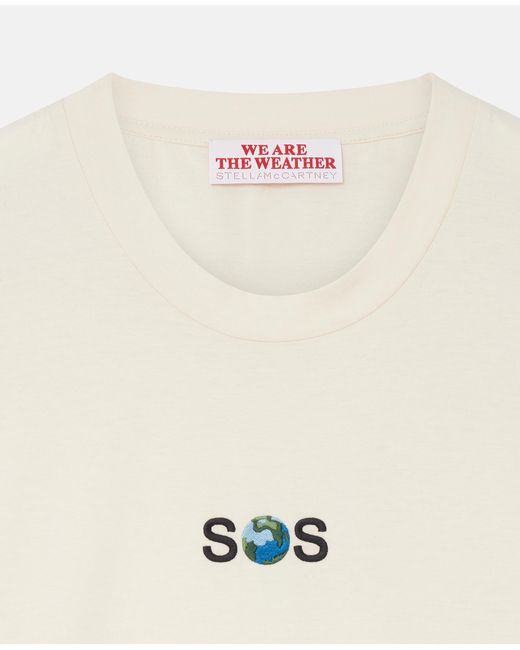Stella McCartney White Sos Embroidered Short-sleeve T-shirt