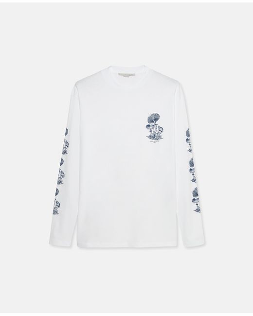 Stella McCartney White Mushroom Long-sleeve T-shirt