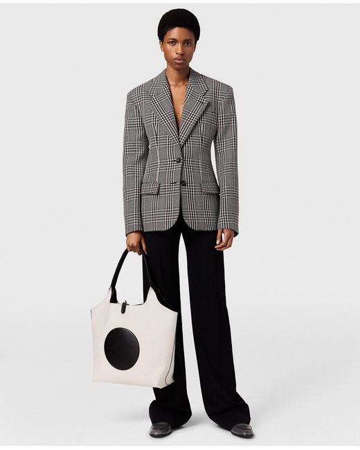 Stella McCartney Gray Checked Wool Jacket