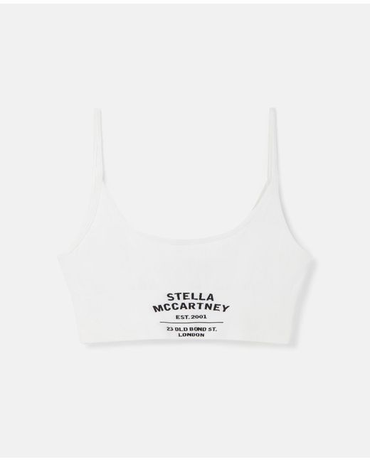 Stella McCartney White Seamless Logo Bralette