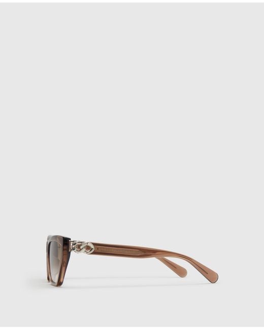 Stella McCartney Natural Exaggerated Cat-eye Sunglasses