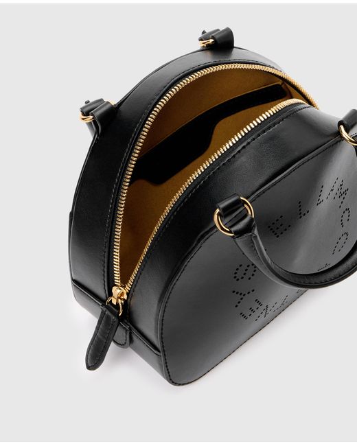 Stella McCartney Black Logo Top Handle Crossbody Bag