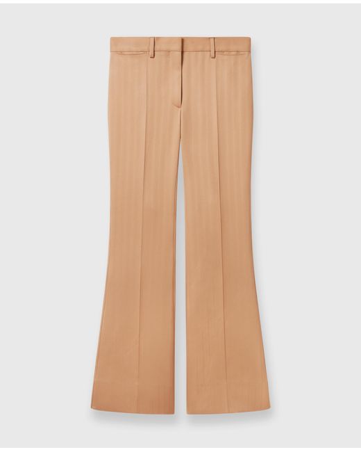 Stella McCartney Natural Low-rise Striped Flared Trousers