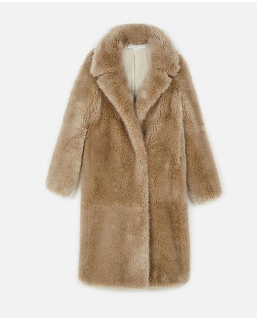 Stella McCartney Natural Blinman Fur Free Fur Coat