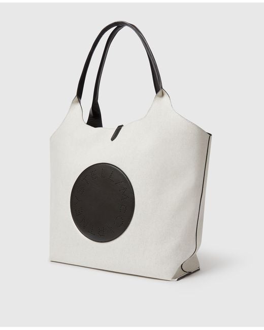 Stella McCartney White Logo Reversible Tote Bag