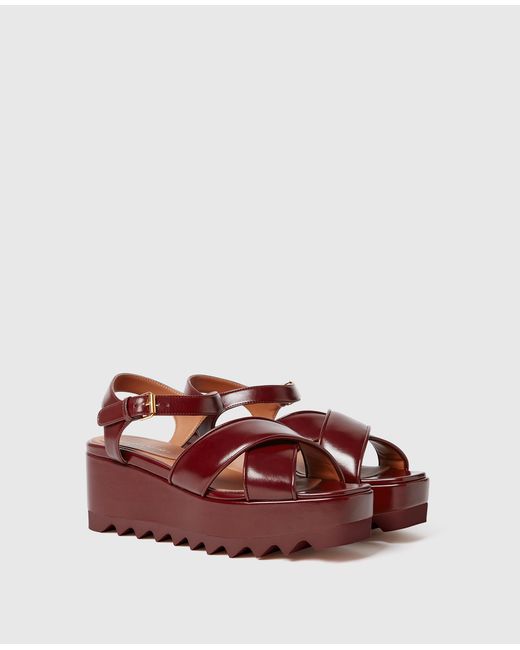 Stella McCartney Red Elyse Criss-Cross Sandals