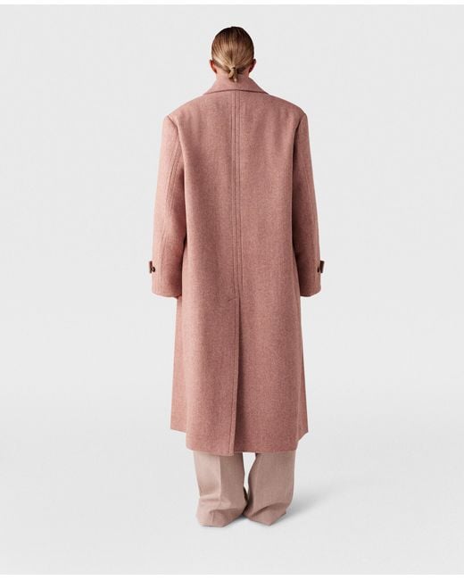 Stella McCartney Pink Double Breasted Long Coat
