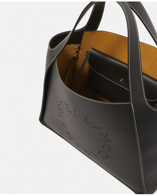 Stella McCartney Black Logo Large Tote Bag