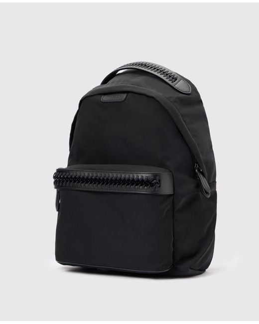 Stella McCartney Black Logo Strap Backpack