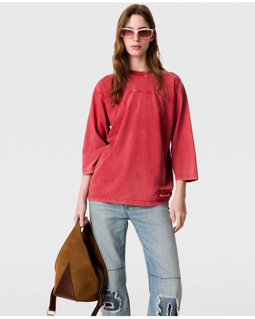 Stella McCartney Red Superstar Cotton Soccer T-shirt