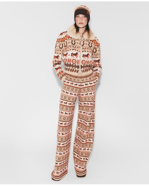 Stella McCartney Blue Fair Isle Wool Pants