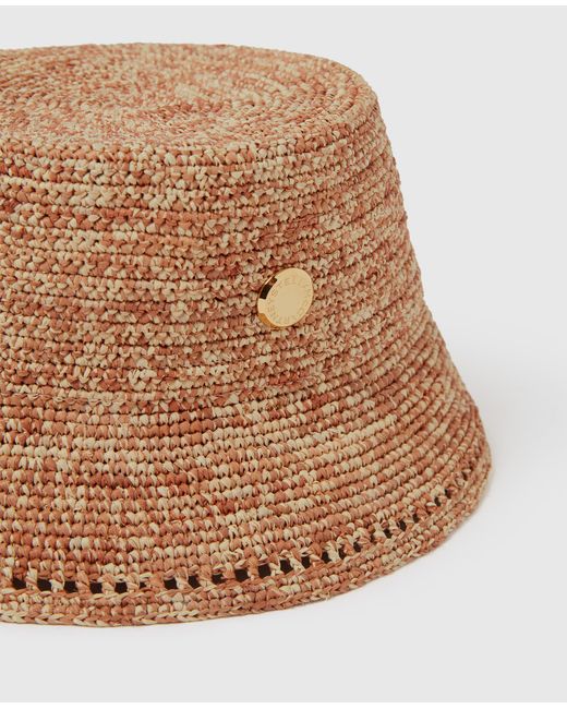 Stella McCartney Natural Logo Raffia Bucket Hat