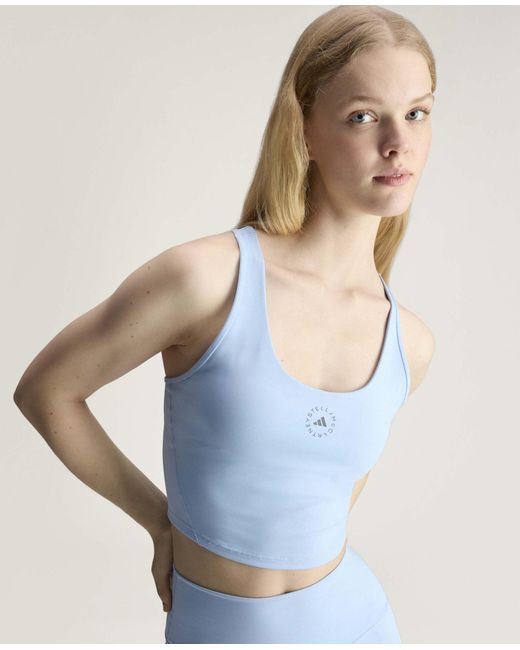 Stella McCartney Blue Truestrength Yoga Cropped Tank