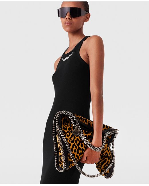 Stella McCartney Leopard Falabella Fold Over Tote Bag in Metallic Lyst UK