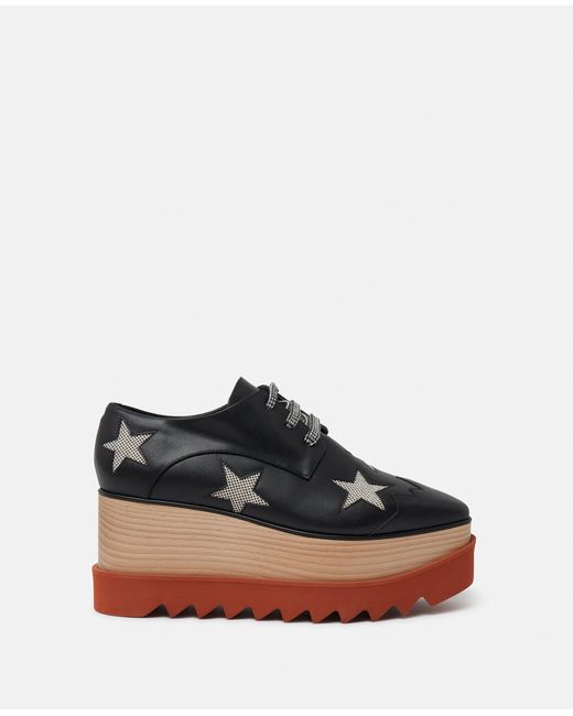 Stella McCartney Black Elyse Stars Platform Shoes