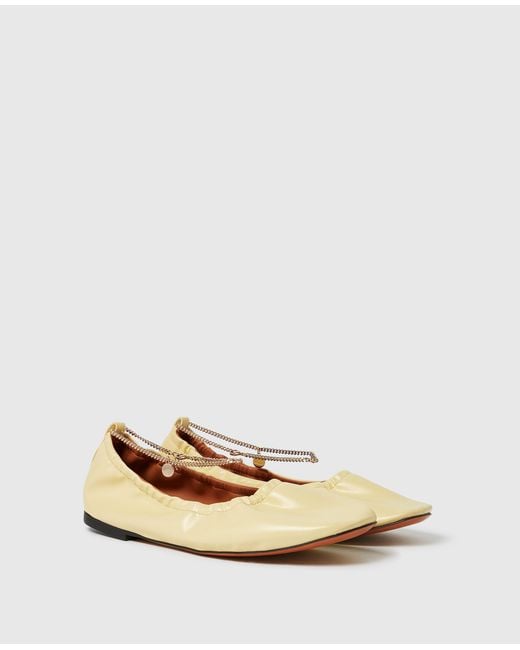 Stella McCartney Natural Chain-detail Ballerina Flats