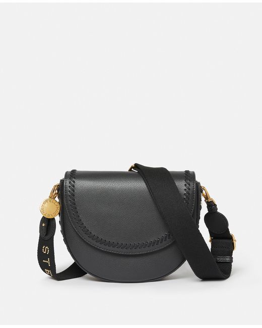 Stella McCartney Black Frayme Mirum® Medium Flap Shoulder Bag
