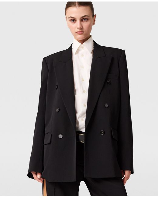 Stella McCartney Black Double-breasted Boyfriend Blazer