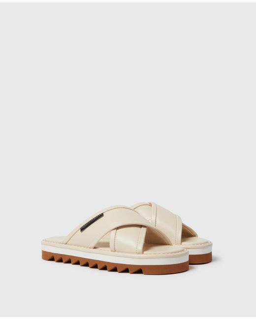 Stella McCartney White Sneak-Elyse Twisted Sandals
