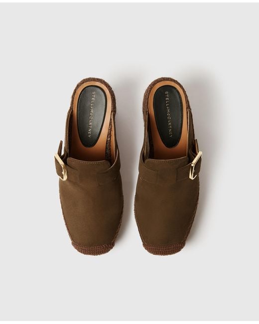 Stella McCartney Brown Gaia Suede Clogs