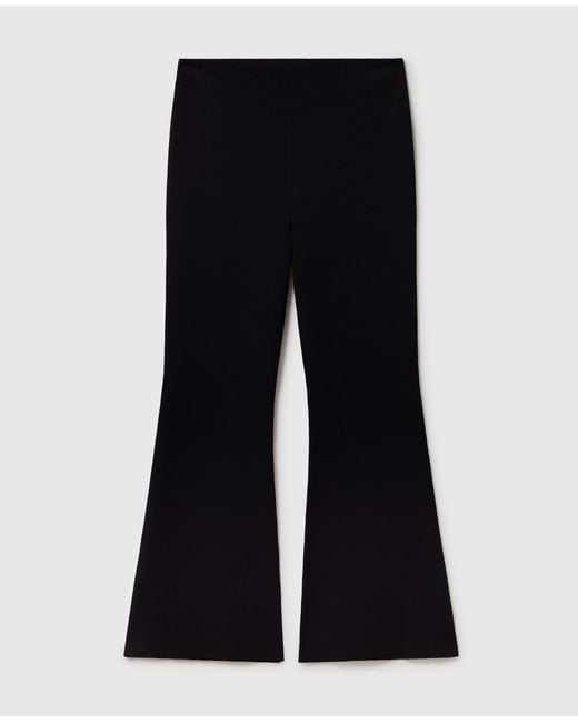 Stella McCartney Black Compact Knit Flared Pants