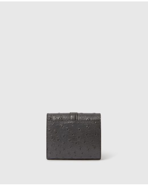 Stella McCartney White Ryder Ostrich Bi-Fold Wallet