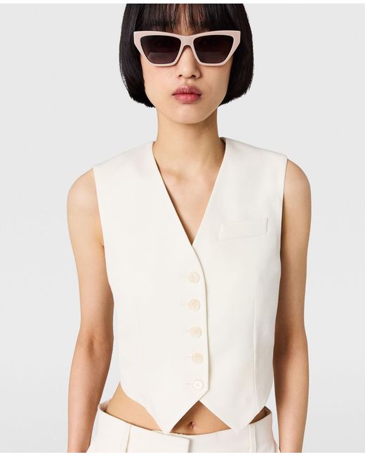 Stella McCartney White Single-Breasted Waistcoat