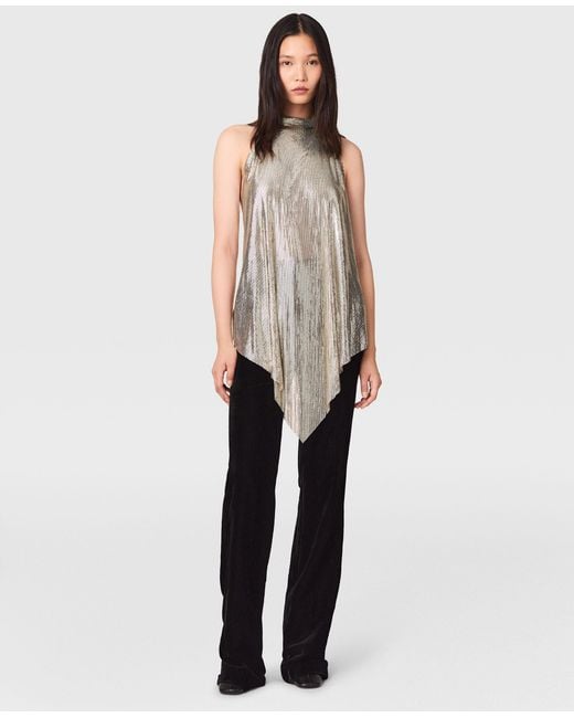 Stella McCartney White Chainmail Halterneck Top