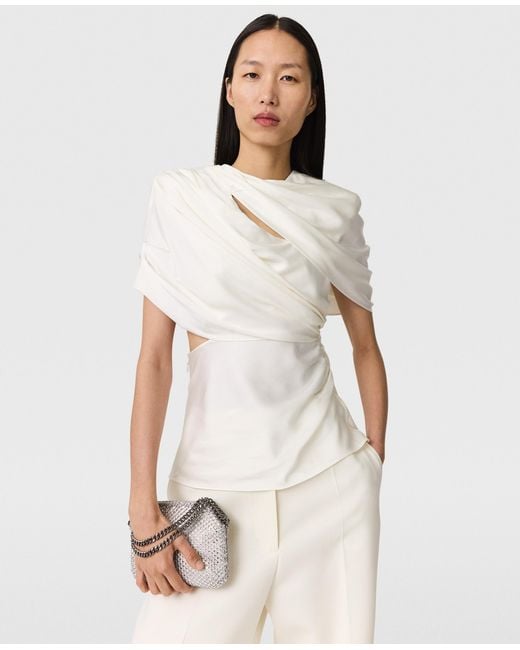 Stella McCartney White Layered Wrap Top