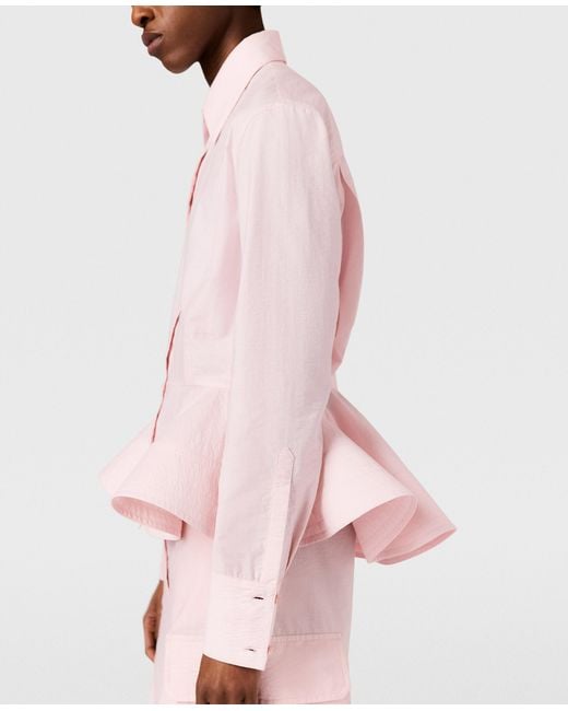 Stella McCartney Pink Peplum Cotton Shirt
