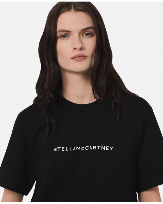 Stella McCartney Blue Stella Iconics Logo Relaxed Fit T-shirt