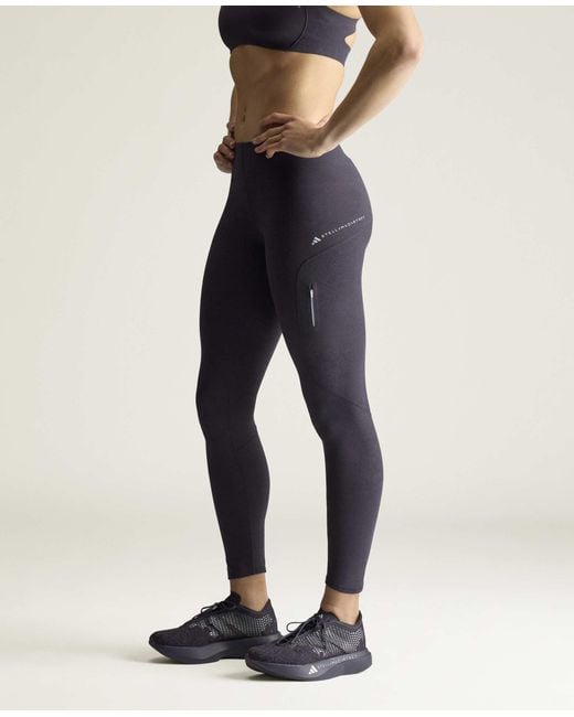 Stella McCartney Blue Adidas By Running Floral Lace Leggings