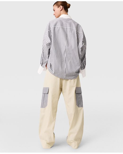 Stella McCartney White Oversized Mixed Stripe Shirt