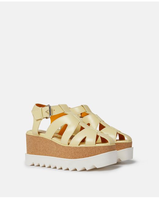 Stella McCartney Natural Elyse Veuve Clicquot Platform Sandals