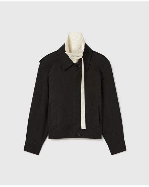 Stella McCartney Black Washed Cotton Double-layer Jacket