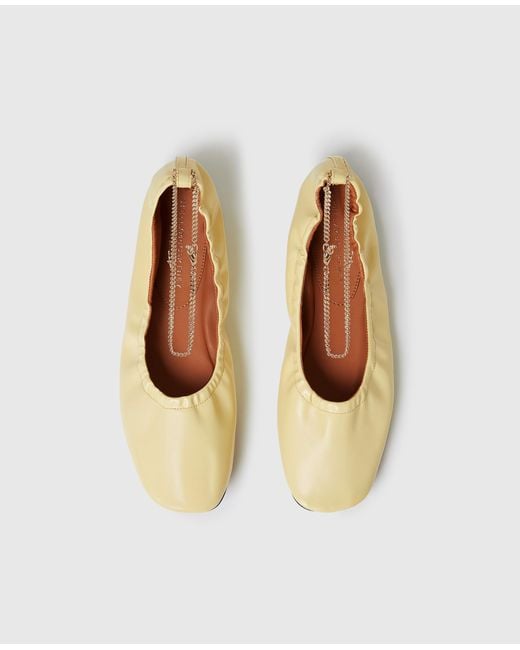 Stella McCartney Natural Chain-detail Ballerina Flats