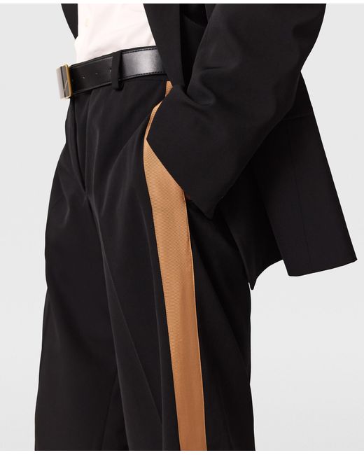 Stella McCartney Black Pleated Wide-leg Trousers
