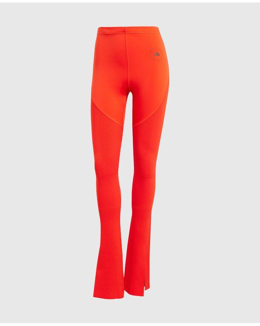 Stella McCartney Red Truestrength Split-Cuff Yoga Pants