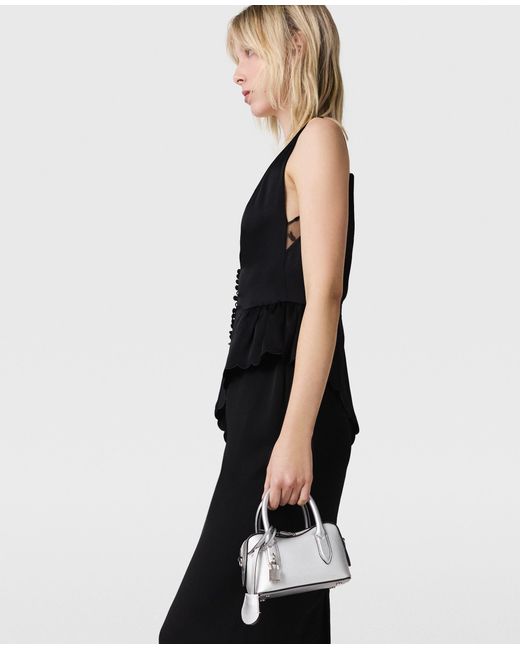 stella mccartney peplum dress Stella McCartney Black Cotton Blend Stretch Black Peplum Sheath Dress - SZ 48
