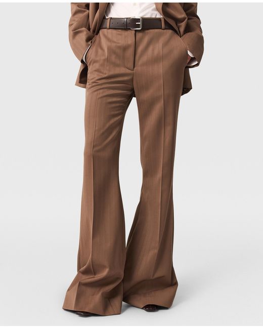 Stella McCartney Brown Mid-Rise Bootcut Trousers