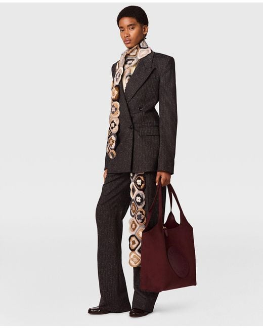 Stella McCartney White Hand-Crocheted Heart Scarf