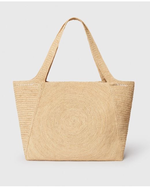 Stella McCartney Natural Logo Raffia Large Tote Bag