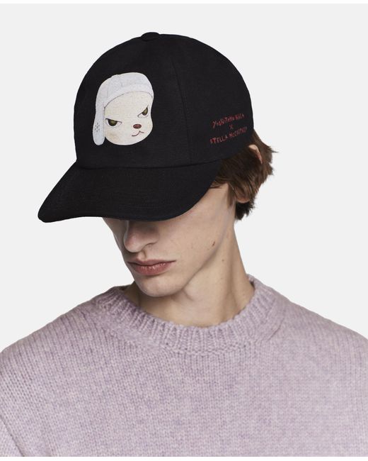 Stella McCartney Black Sheep Print Baseball Cap