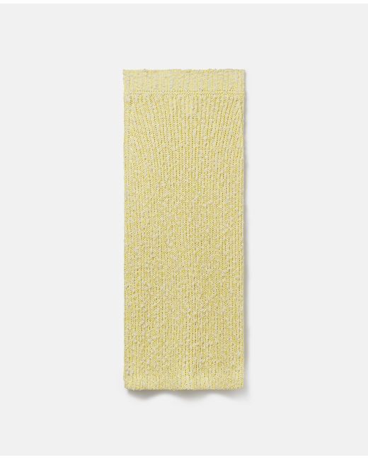 Stella McCartney Yellow Textured Cotton Knit Midi-skirt