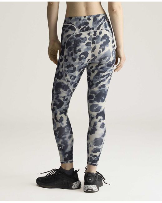 Stella McCartney Blue Truepurpose Leopard Print Training 7/8 Leggings