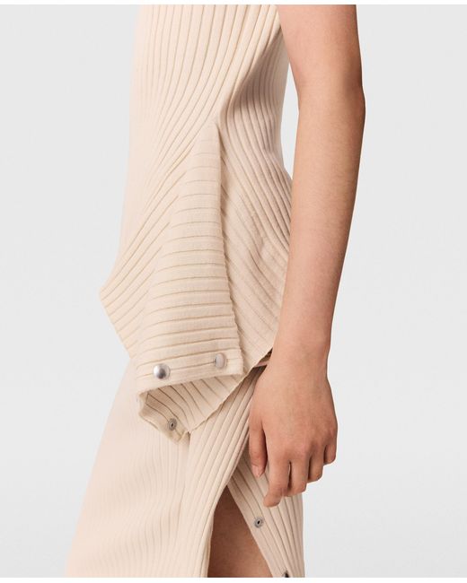 Stella McCartney Natural Peplum Knit T-Shirt
