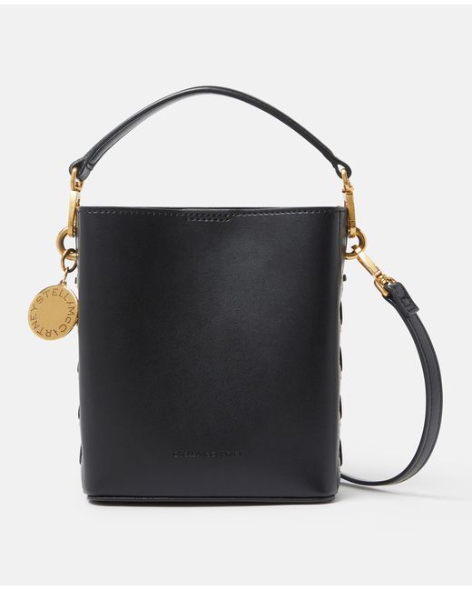Stella McCartney Black Frayme Whipstitched Bucket Bag